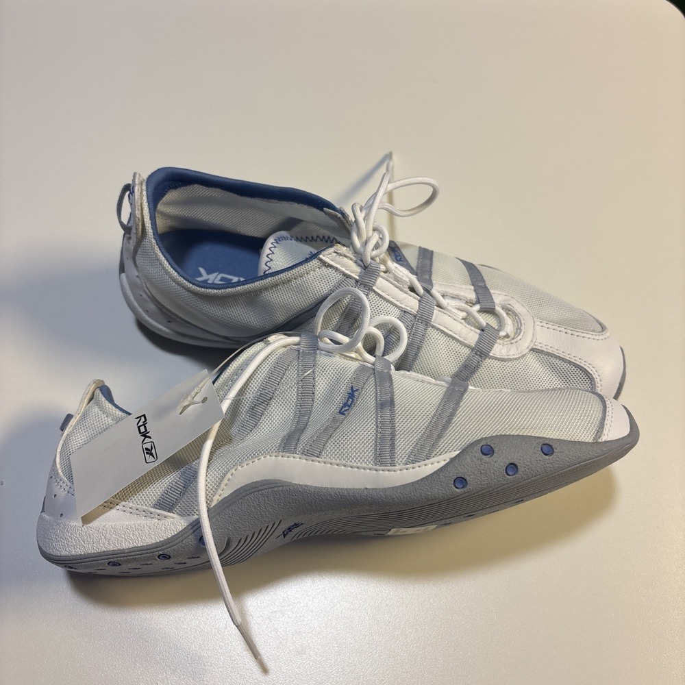 Reebok Lightweight Women's White/Gray/Blue Running Sneakers- sz. 8.5